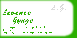 levente gyuge business card